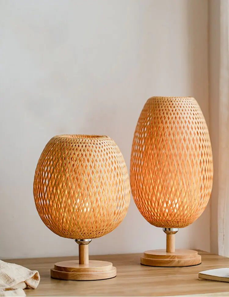 Handmade Bamboo Rattan Table Lamps at Lampz Store