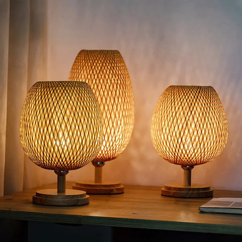 Handmade Bamboo Rattan Table Lamps at Lampz Store