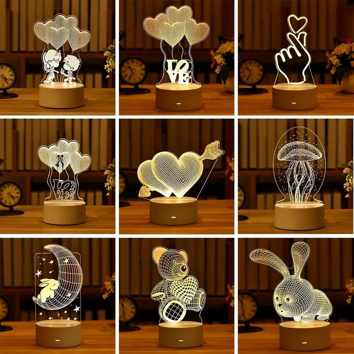 Acrylic 3D USB Desk Lamps at Lampz Store